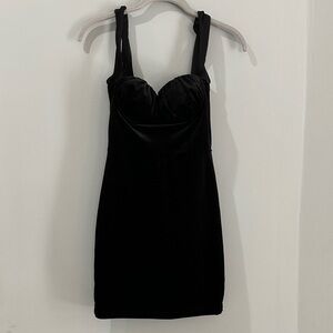 Winsor Dress Prom Wedding Velvet Like Padded Cups Size Small Black